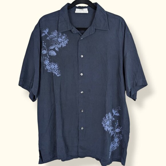 Geoffrey Beene Silk Short Sleeve Shirt - Picture 1 of 4